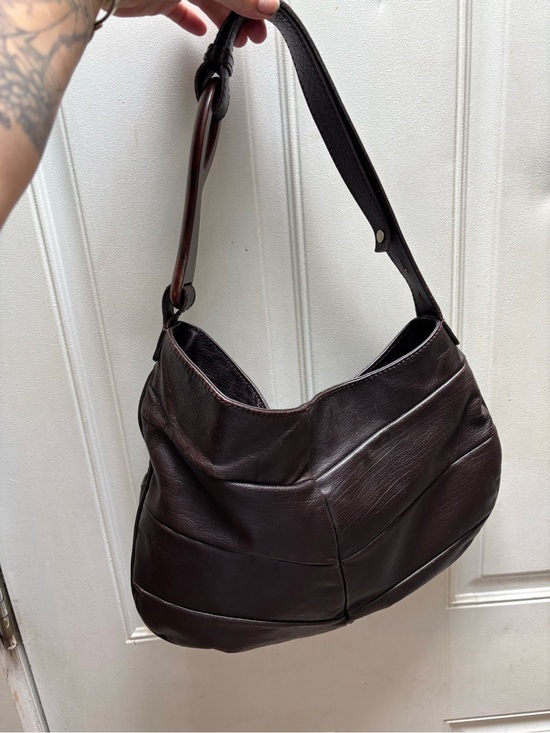 Fendi Handbags - Fendi Dark Brown Leather Shoulder Bag